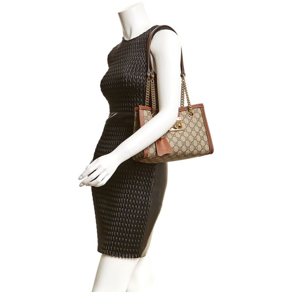 Gucci Padlock Small Gg Supreme Canvas & Leather Shoulder Bag - Picture 3 of 3
